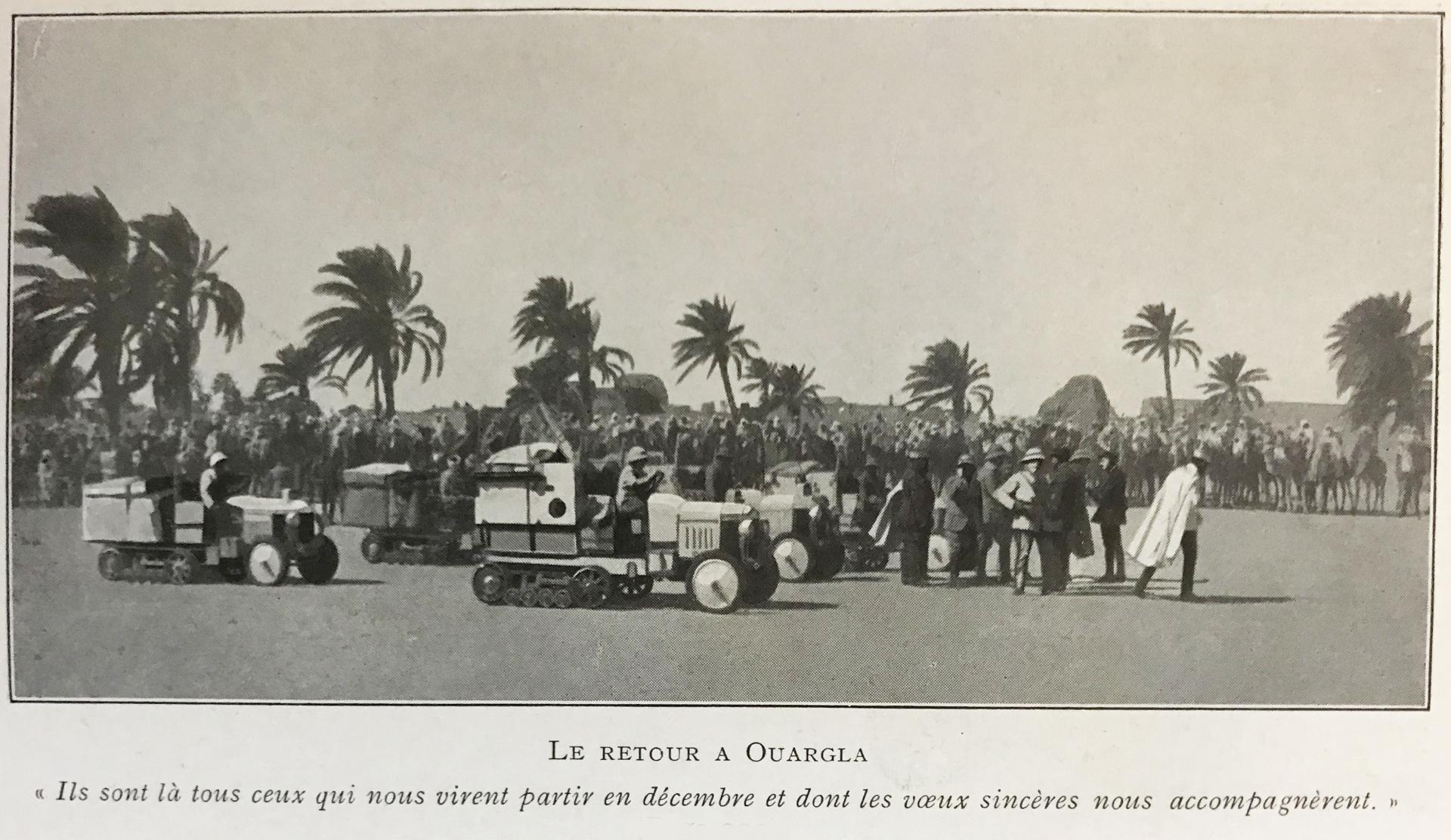 1923 Le retour à Ouargla des autohenilles Citroën