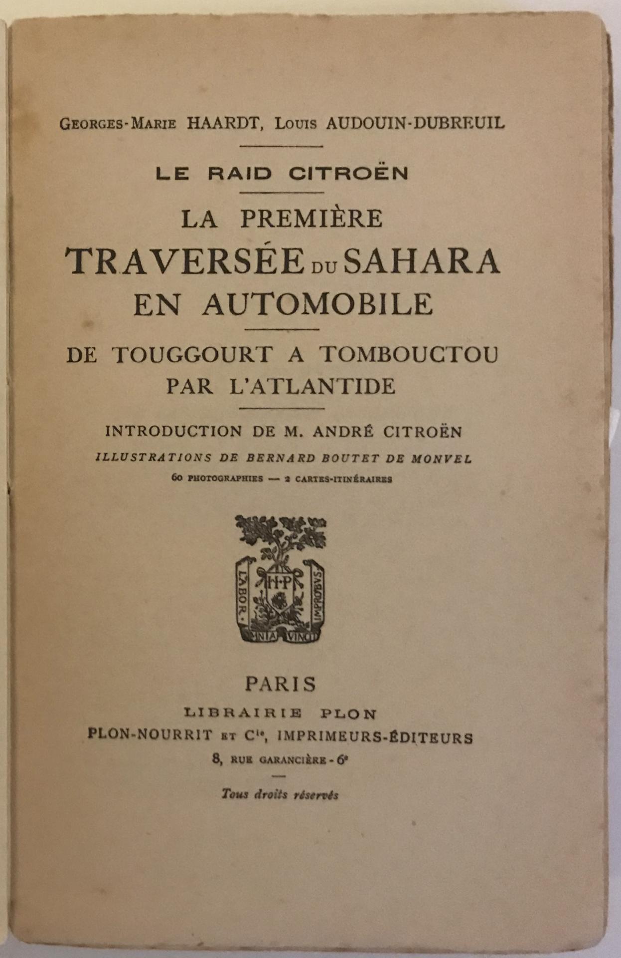 1923 Première traversée du Sahara en autochenilles Citroën