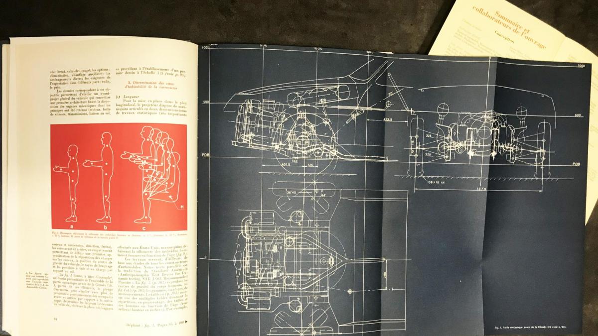 1971 Plan implantation mécanique / carrosserie Citroën GS