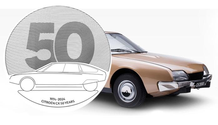 1974 cx plus logo 50 ans