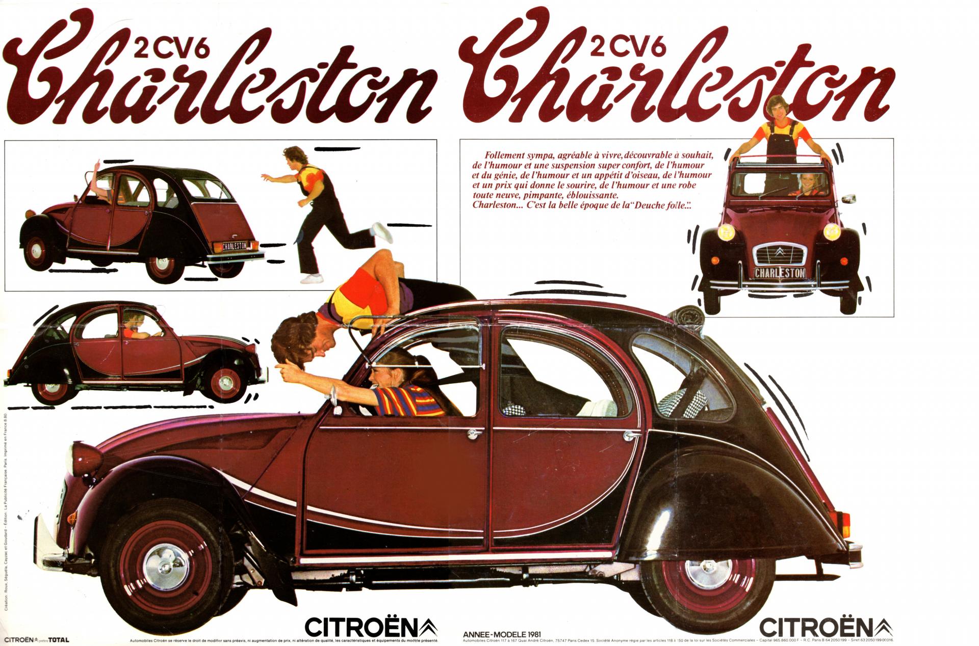 1981 doc commerciale 2cv charleston imprim 08 80 p