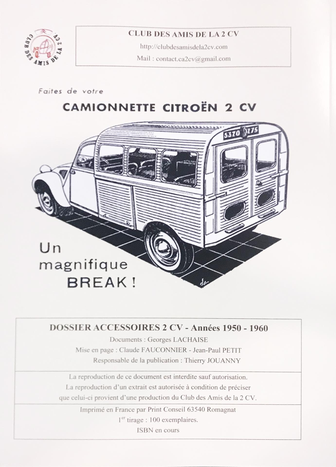 2023 Accessoires 2CV Auteurs