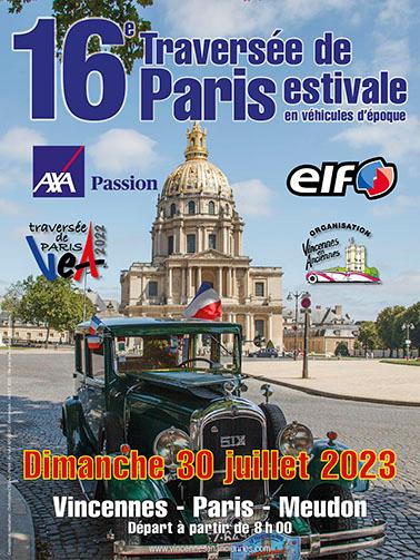 2023 Affiche Traversée de Paris estivale