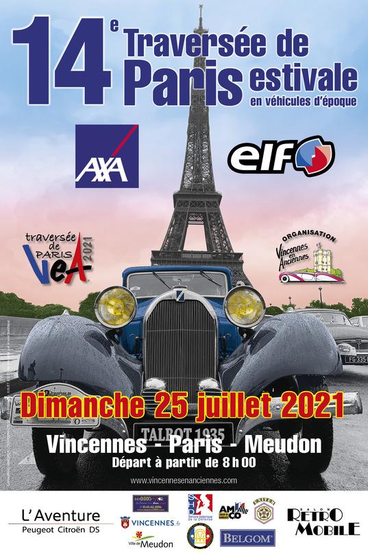 Affiche 2021 traversee estivale de paris