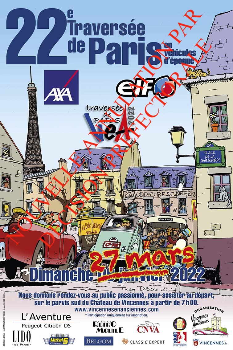 Annulation traversée Paris 27 mars 2022