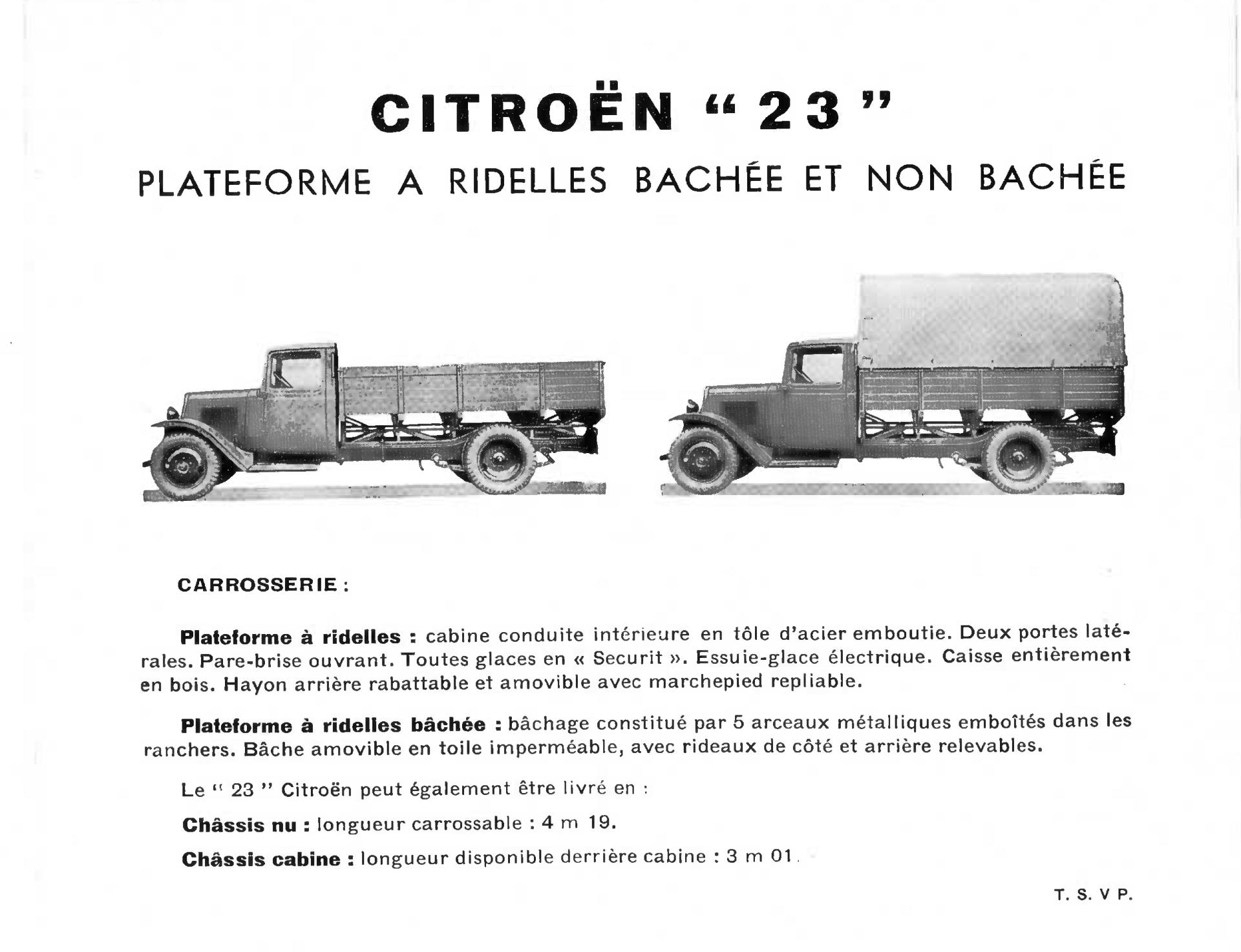 Doc commerciale citroen 23 1955